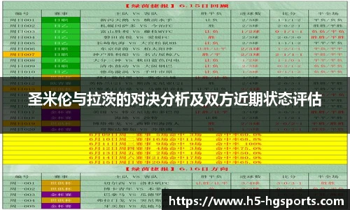 圣米伦与拉茨的对决分析及双方近期状态评估